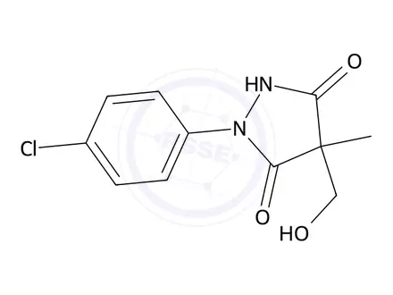 Chemical structure of 1-(4-Chlorophenyl)-4-(hydroxymethyl)-4-methylpyrazolidine-3,5-dione