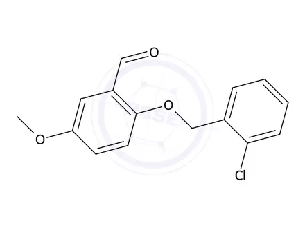 Chemical structure of 2-((2-Chlorobenzyl)oxy)-5-methoxybenzaldehyde