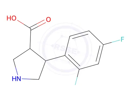Chemical structure of 4-(2,4-Difluorophenyl)pyrrolidine-3-carboxylic Acid