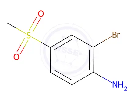 Chemical structure of 2-Bromo-4-(methylsulfonyl)aniline