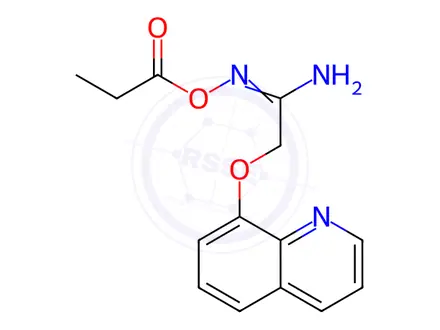 Chemical structure of N-(Propionyloxy)-2-(quinolin-8-yloxy)acetimidamide