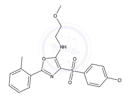 Chemical structure of 4-((4-Chlorophenyl)sulfonyl)-N-(2-methoxyethyl)-2-(o-tolyl)oxazol-5-amine