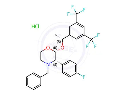 Chemical structure of Aprepitant Impurity B Enantiomer HCl