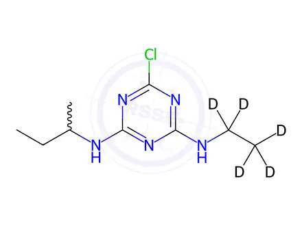 Chemical structure of Sebuthylazine-d5