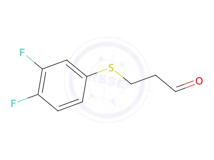 Chemical structure of 3-((3,4-Difluorophenyl)thio)propanal