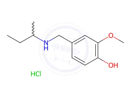 Chemical structure of 4-{[(Butan-2-yl)amino]methyl}-2-methoxyphenol hydrochloride