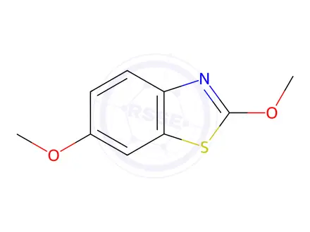 Chemical structure of Benzothiazole, 2,6-dimethoxy-(8CI,9CI)