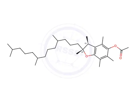 Chemical structure of All-rac-alfa-Tocopheryl Acetate EP Impurity A (and Diastereoisomers)
