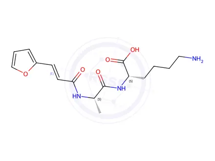 Chemical structure of FA-Ala-Lys-OH (M-1350.0250)