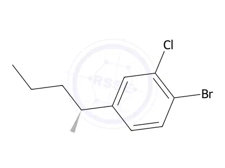 Chemical structure of (R)-1-(4-bromo-3-chlorophenyl)butan-1-amine