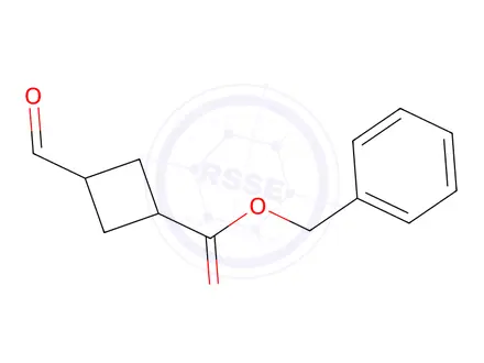 Chemical structure of Benzyl 3-formylcyclobutane-1-carboxylate
