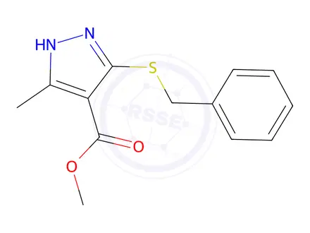 Chemical structure of Methyl 5-(Benzylsulfanyl)-3-methyl-1H-pyrazole-4-carboxylate