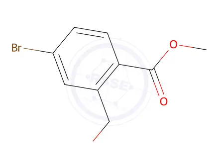 Chemical structure of Methyl 4-bromo-2-(hydroxymethyl)benzoate