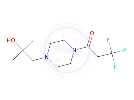 Chemical structure of 3,3,3-Trifluoro-1-(4-(2-hydroxy-2-methylpropyl)piperazin-1-yl)propan-1-one
