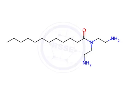 Chemical structure of N-(2-aminoethyl)lauramide, N-(2-aminoethyl) derivative