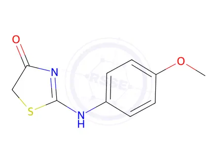 Chemical structure of (2Z)-2-[(4-methoxyphenyl)imino]-1,3-thiazolidin-4-one