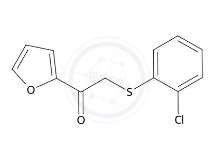 Chemical structure of 2-((2-Chlorophenyl)thio)-1-(furan-2-yl)ethan-1-one