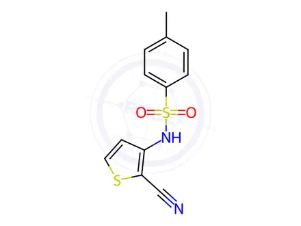 Chemical structure of N-(2-cyanothiophen-3-yl)-4-methylbenzenesulfonamide