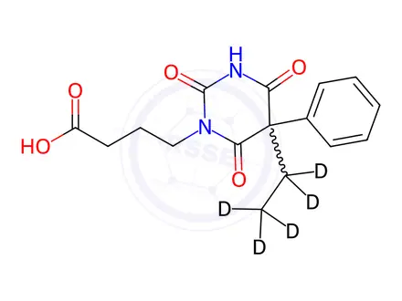 Chemical structure of Phenobarbital Impurity 9-d5