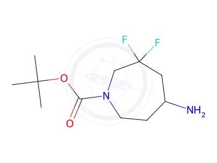 Chemical structure of Tert-butyl 5-amino-3,3-difluoroazepane-1-carboxylate