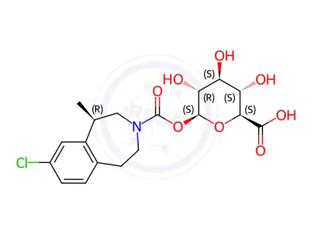 Chemical structure of Lorcaserin N-Carbamoyl Beta-D-Glucuronide