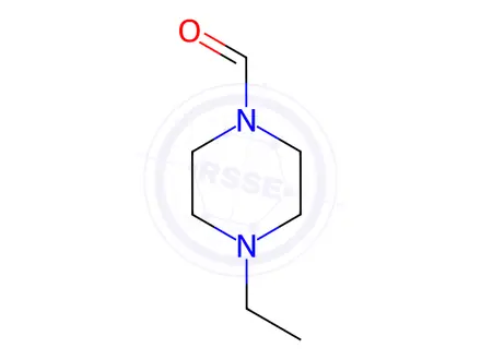 Chemical structure of 1-Piperazinecarboxaldehyde, 4-ethyl-