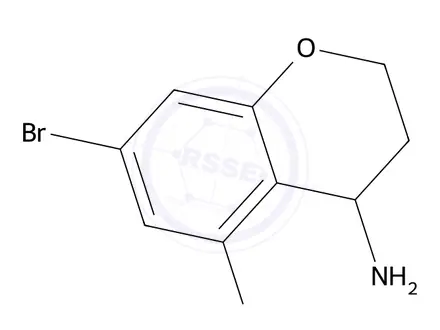 Chemical structure of 5,7-Dibromochroman-4-amine