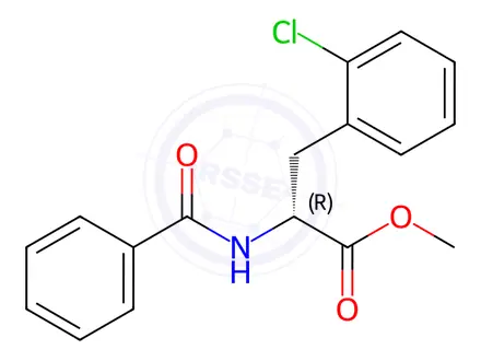 Chemical structure of N-Benzoyl-2-chloro-D-phenylalanine methyl ester