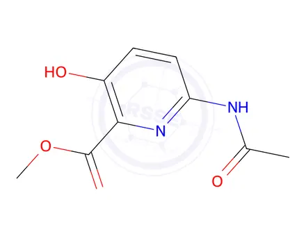 Chemical structure of 2-Pyridinecarboxylicacid,6-(acetylamino)-3-hydroxy-,methylester(9CI)