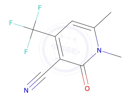 Chemical structure of 1,6-Dimethyl-2-oxo-4-(trifluoromethyl)-1,2-dihydropyridine-3-carbonitrile