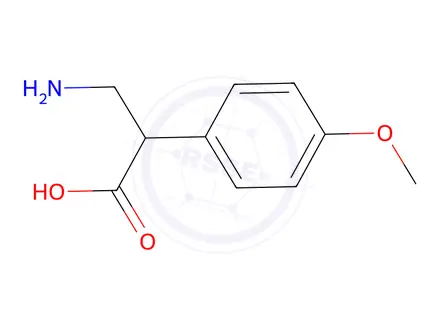Chemical structure of 3-Amino-2-(4-methoxyphenyl)propanoic acid hydrochloride