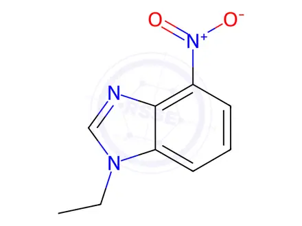 Chemical structure of 1H-Benzimidazole,1-ethyl-4-nitro-(9CI)