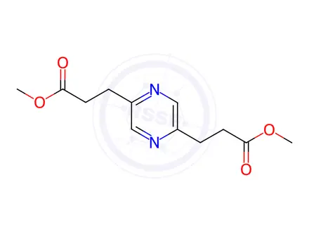 Chemical structure of 2,5-Pyrazinedipropanoic Acid Dimethyl Ester