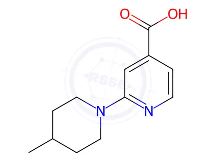 Chemical structure of 2-(4-Methyl-1-piperidinyl)isonicotinic acid