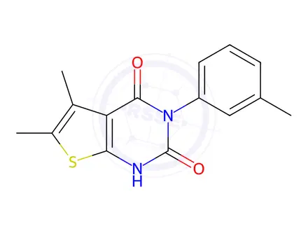 Chemical structure of 5,6-Dimethyl-3-(m-tolyl)thieno[2,3-d]pyrimidine-2,4(1H,3H)-dione