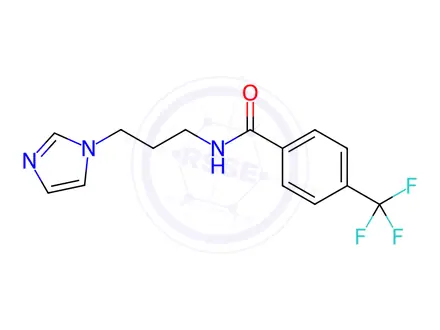 Chemical structure of N-(3-(1H-imidazol-1-yl)propyl)-4-(trifluoromethyl)benzamide