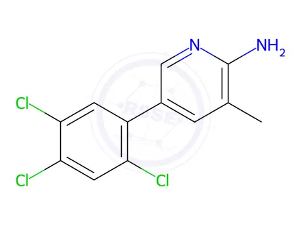 Chemical structure of 3-Methyl-5-(2,4,5-trichlorophenyl)pyridin-2-amine