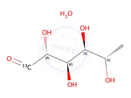 Chemical structure of Sodium Glucuronic Acid Impurity 13-1-13C(L-Rhamnose Monhydrate-1-13C)