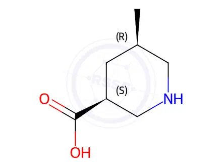 Chemical structure of (3S,5R)-5-methylpiperidine-3-carboxylic acid