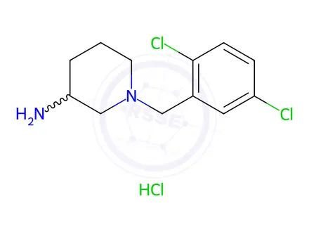 Chemical structure of 1-(2,5-Dichlorobenzyl)piperidin-3-amine hydrochloride