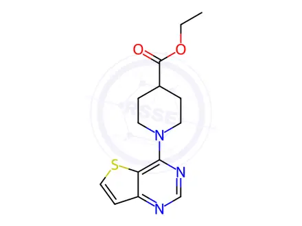 Chemical structure of Ethyl 1-(thieno[3,2-d]pyrimidin-4-yl)piperidine-4-carboxylate