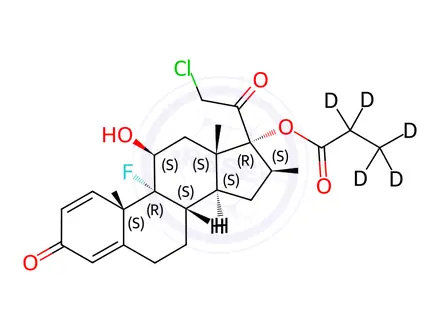 Chemical structure of Clobetasol 17-Propionate-d5