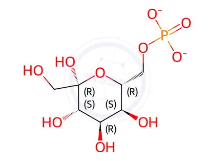 Chemical structure of D-sedum heptulose-7-phosphate barium salt