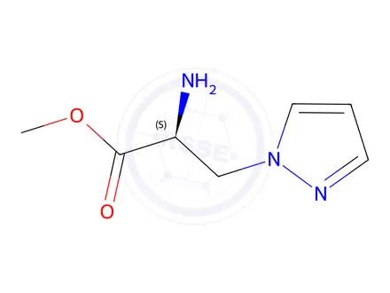 Chemical structure of (S)-Methyl 2-amino-3-(1H-pyrazol-1-yl)propanoate