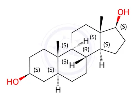 Chemical structure of 5α-Androstane-3β,17β-diol