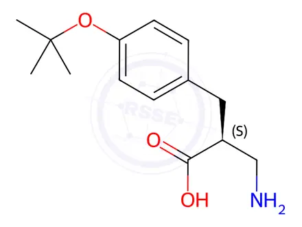 Chemical structure of (S)-3-amino-2-(4-(tert-butoxy)benzyl)propanoicacid