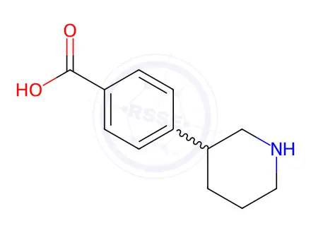Chemical structure of 3-(4-Carboxyphenyl)piperidine