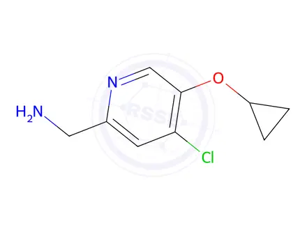 Chemical structure of (4-Chloro-5-cyclopropoxypyridin-2-yl)methanamine