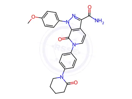 Chemical structure of Apixaban Impurity TQ