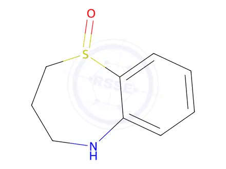 Chemical structure of 2,3,4,5-tetrahydro-1$l^{4},5-benzothiazepin-1-one